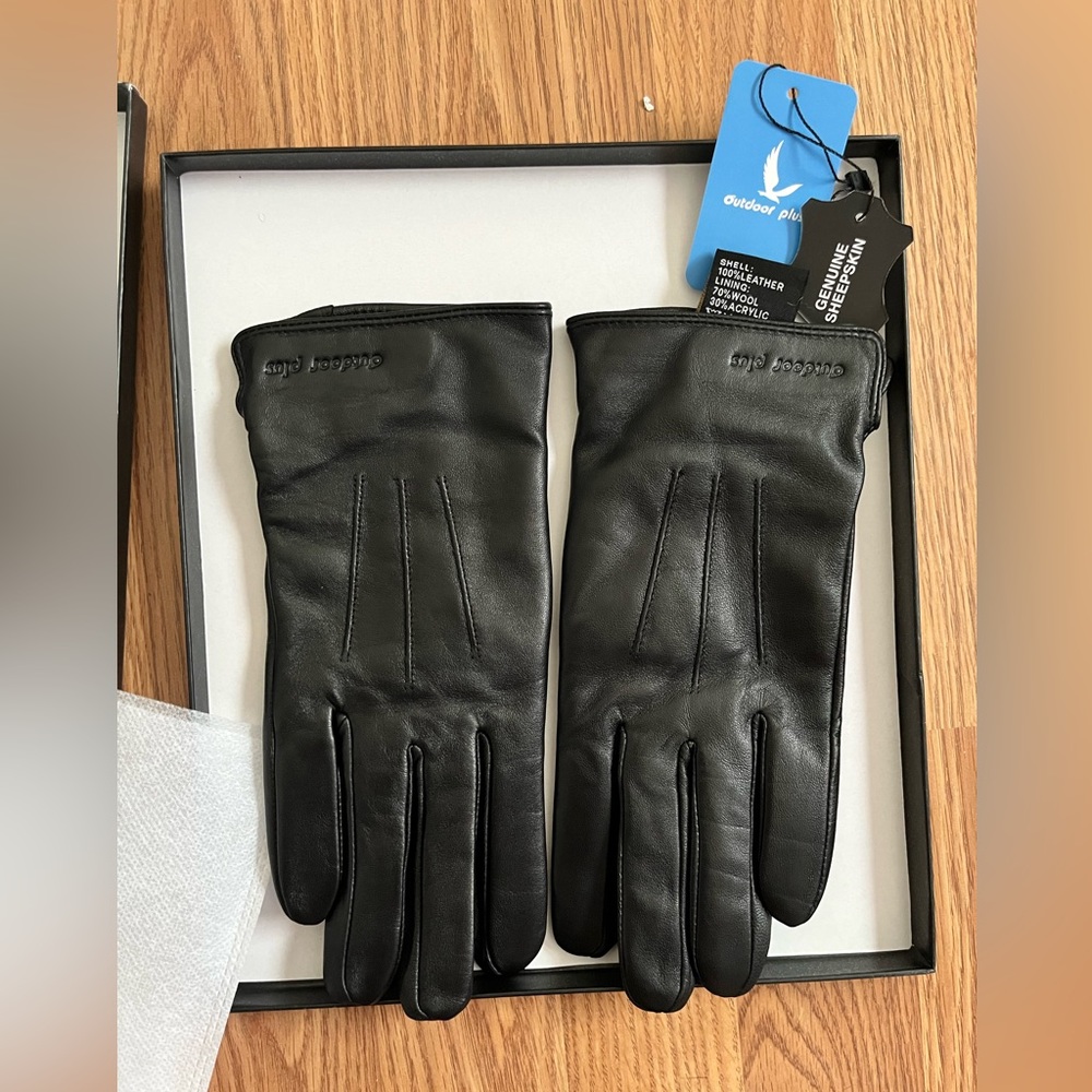 Men’s outdoor plus leather gloves. NWT - Picture 4 of 5